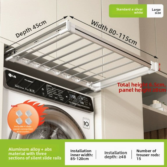 Telescopic Wardrobe Cabinet Referral Pull Hanging Pants Rack Basket Push Pull Smooth Pants Rack