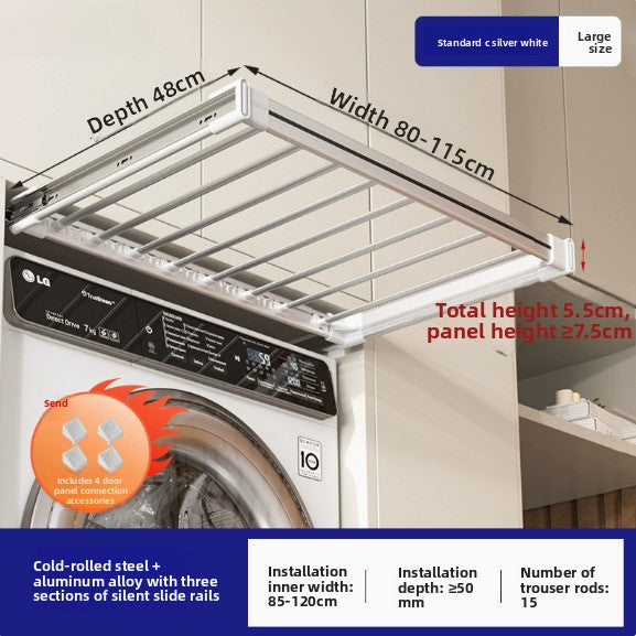 Telescopic Wardrobe Cabinet Referral Pull Hanging Pants Rack Basket Push Pull Smooth Pants Rack