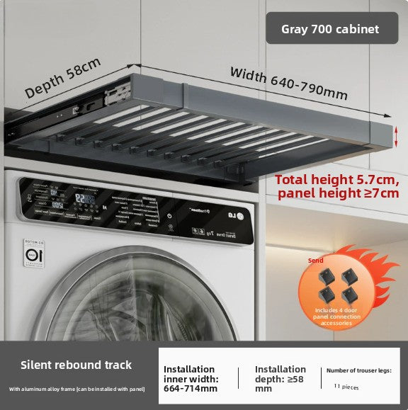 Telescopic Wardrobe Cabinet Referral Pull Hanging Pants Rack Basket Push Pull Smooth Pants Rack