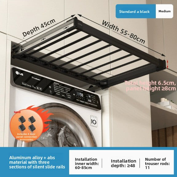 Telescopic Wardrobe Cabinet Referral Pull Hanging Pants Rack Basket Push Pull Smooth Pants Rack