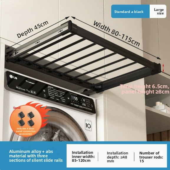 Telescopic Wardrobe Cabinet Referral Pull Hanging Pants Rack Basket Push Pull Smooth Pants Rack