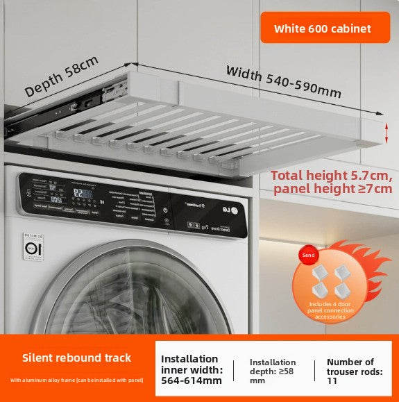 Telescopic Wardrobe Cabinet Referral Pull Hanging Pants Rack Basket Push Pull Smooth Pants Rack
