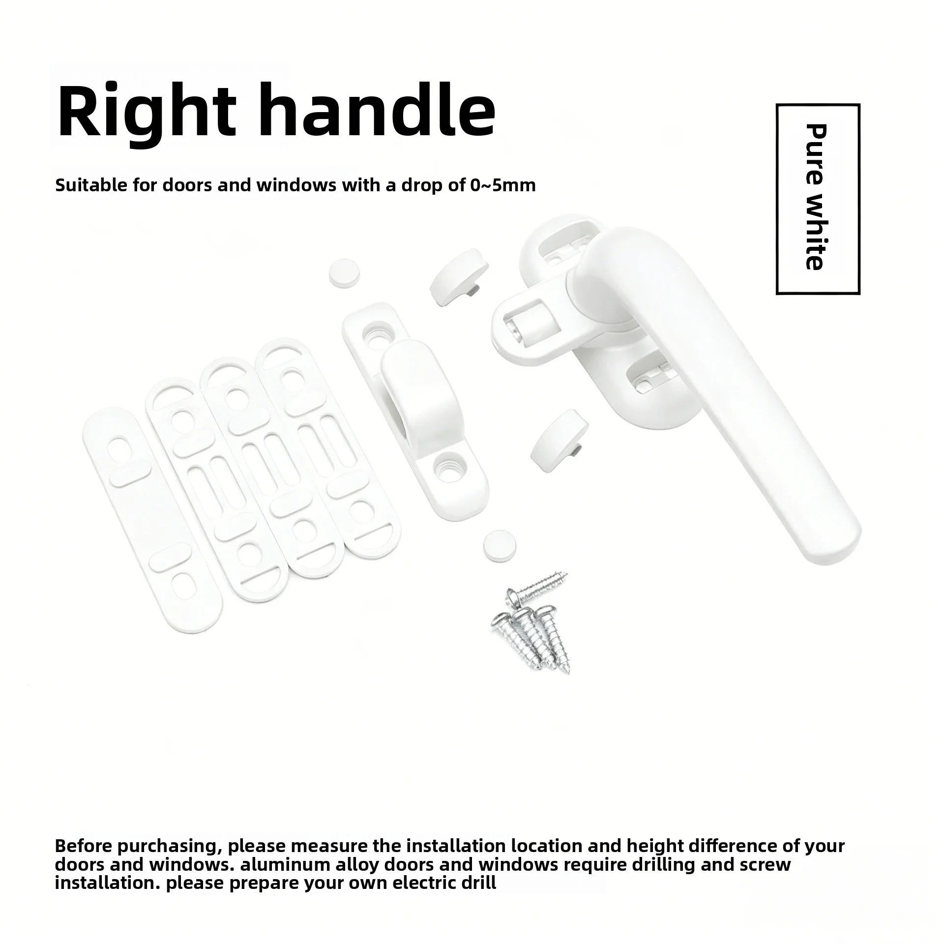 Internal and External Opening Universal Casement Window Sliding Window Aluminum Alloy Door and Window Handle Accessories