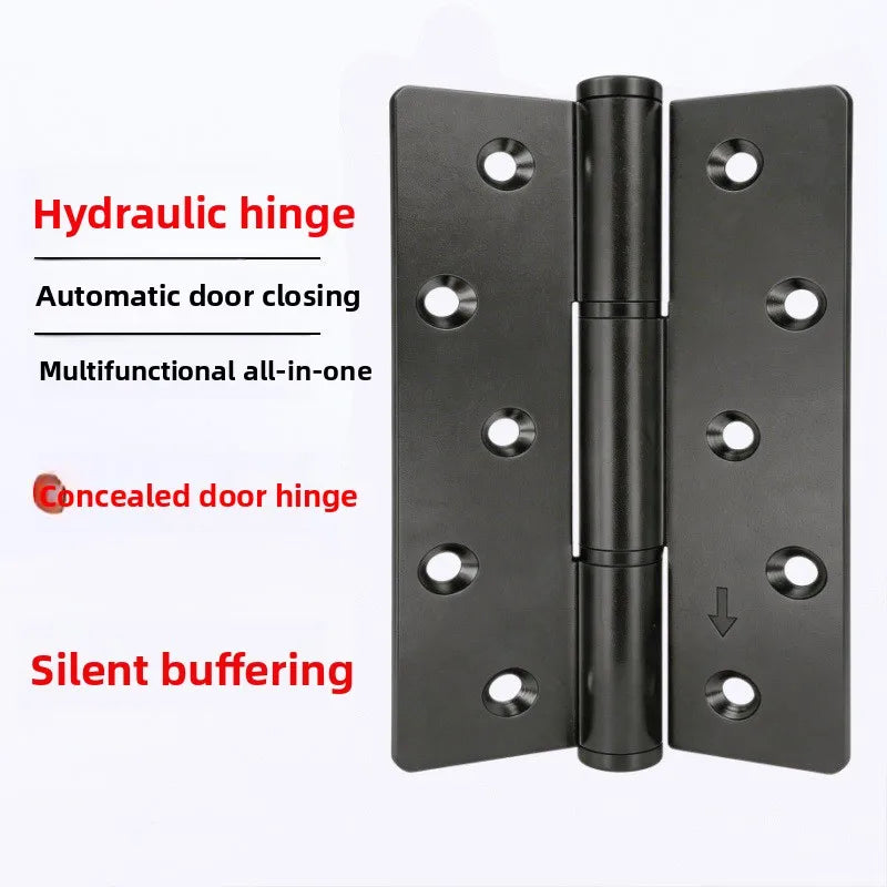 Hydraulic Damping Buffer Casement Hinge Thickened Load-bearing Wooden Door Silent Automatic Closed Door Hardware Accessories