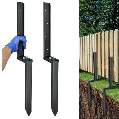 32-Inch Long Fence Post Anchorage, Stake for Repair of Tilted/broken Wooden Fence