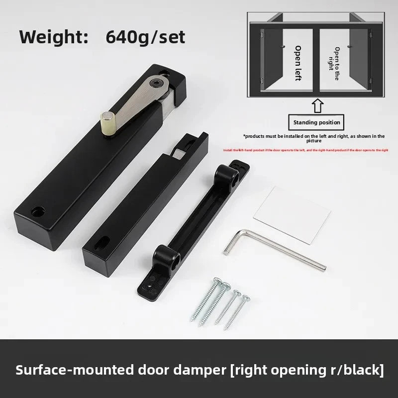 Heavy Duty Door Damper Wooden Swing Door Open Outside Invisible Household Silent Hydraulic Buffer Door Closer