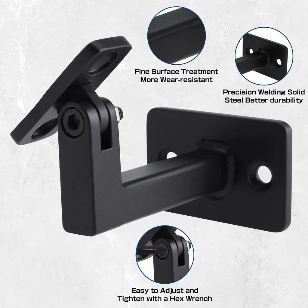 Adjustable Handrail Bracket Wall Hanging Wrought Iron Railing Bracket Stair Bracket DIY Stair Handrail Accessories