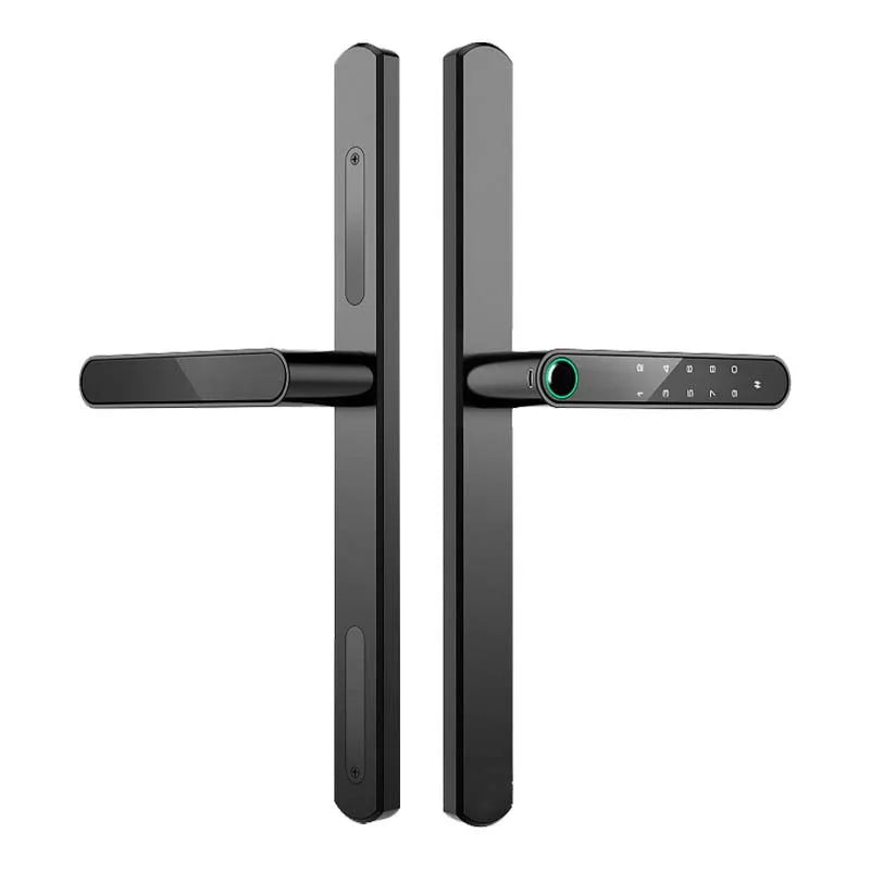 Tuya Waterproof Broken Bridge Aluminum Fingerprint Lock Narrow Side Door Double-sided Smart Password Lock