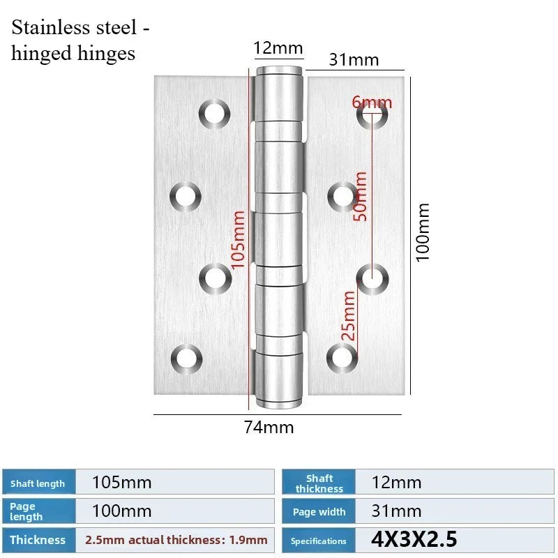 Hydraulic Damping Buffer Casement Hinge Thickened Load-bearing Wooden Door Silent Automatic Closed Door Hardware Accessories