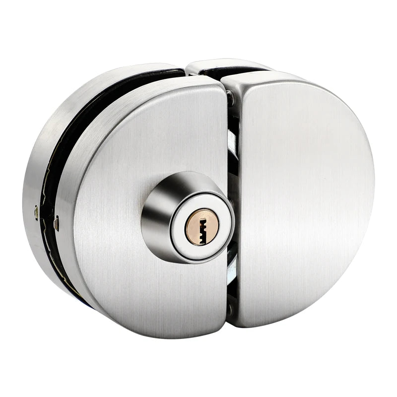 Semi-circular Non-opening Glass Door Lock Single and Double Door Door Frameless Glass Safety Lock Hardware Accessories