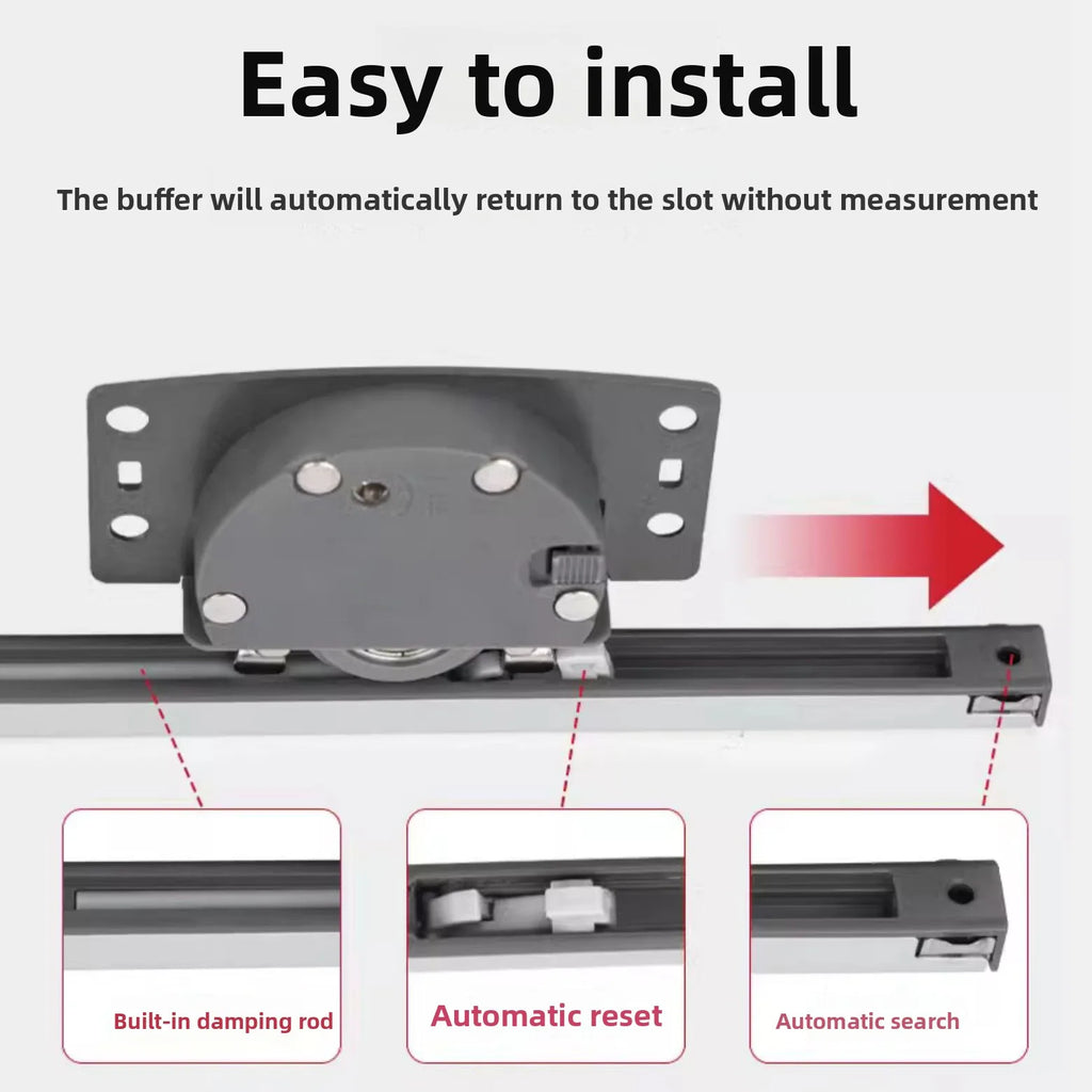 Furniture Sliding Door Pulley with Damping Cushion Accessories Sliding Door Track Pulley Silent Wardrobe Sliding Door Pulley