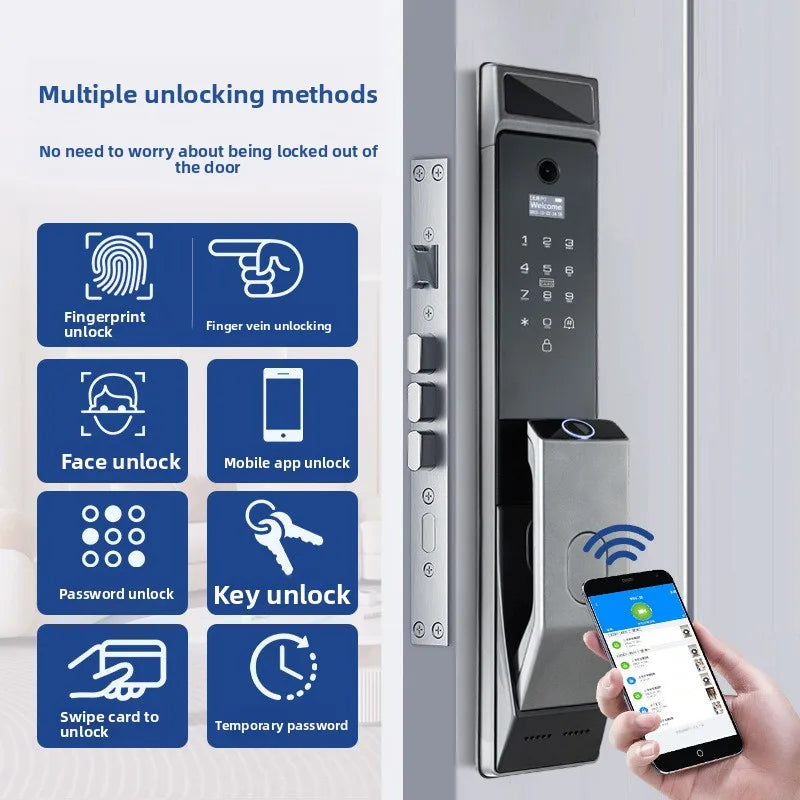 Facial Recognition & Finger Vein Smart Lock for Household Doors