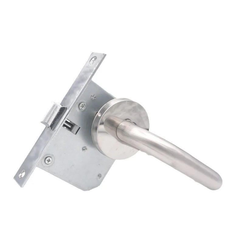 304 Stainless Steel Aisle Lock Stainless Steel Safety Channel Handle Single Tongue Aisle Fire Door Safety Lock