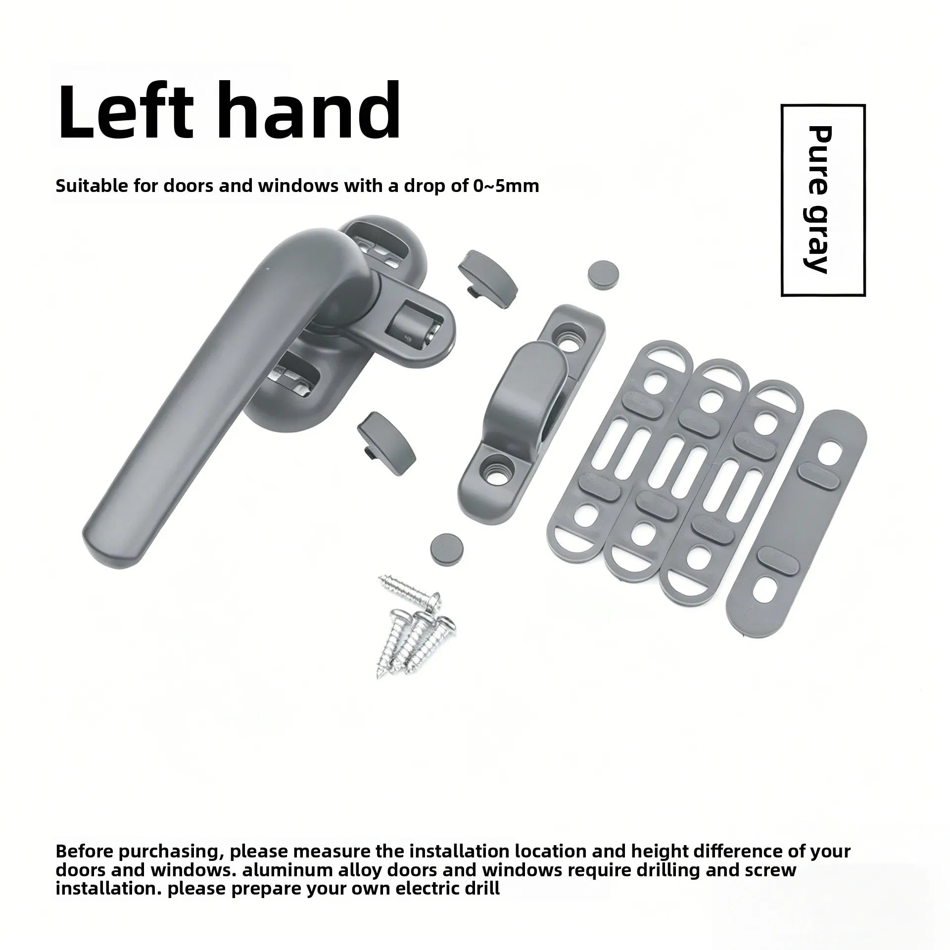 Internal and External Opening Universal Casement Window Sliding Window Aluminum Alloy Door and Window Handle Accessories