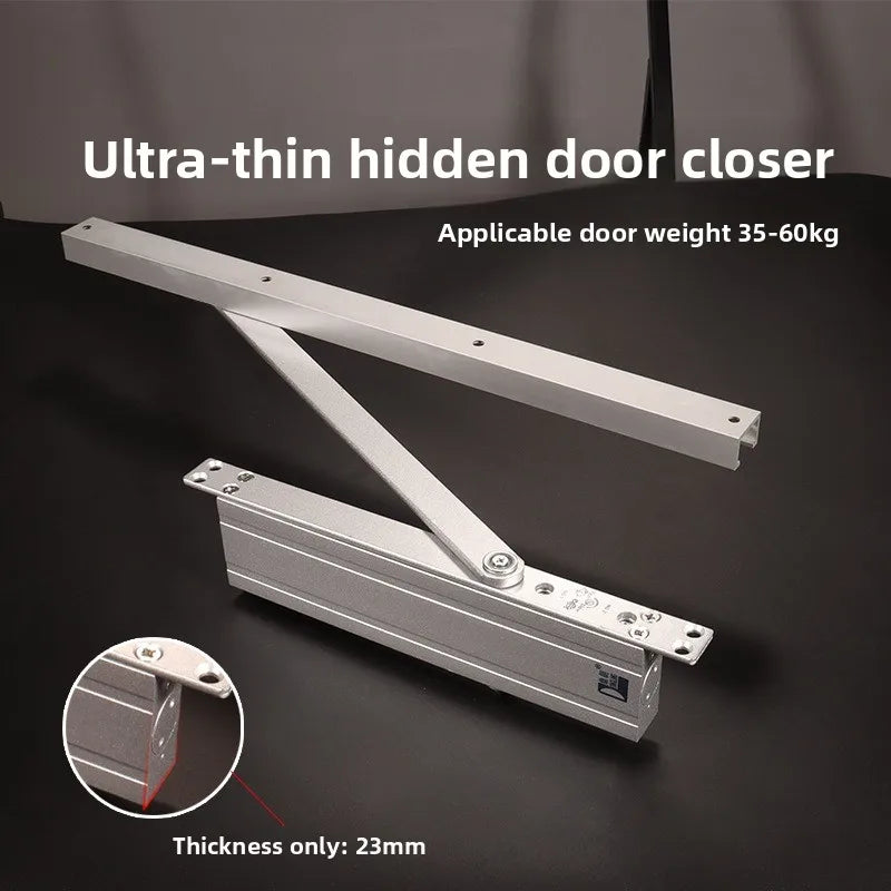 Concealed Door Closer – Ultra-thin 23mm Hydraulic Buffer
