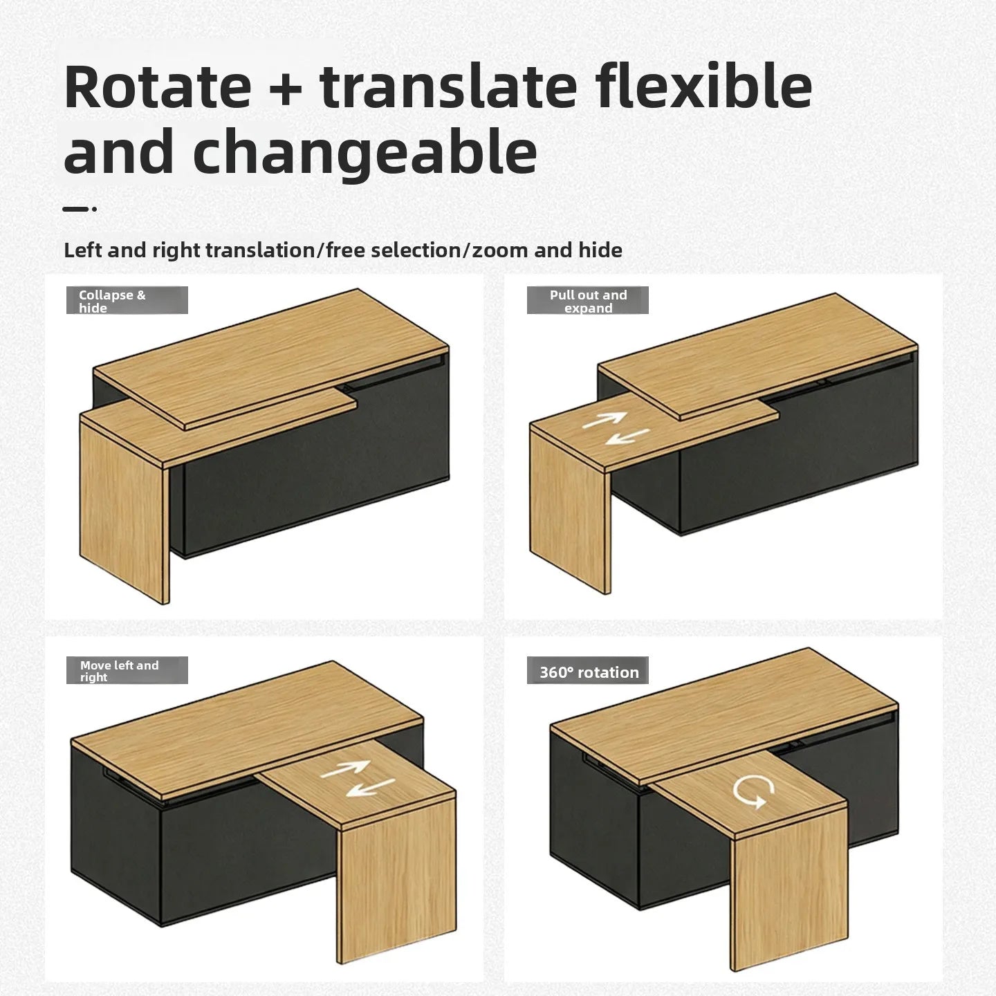 Translation Rotating Island Slide Rail Hardware Accessories Retractable Table Bar Guide Rail Pull Middle Island Rail Slide