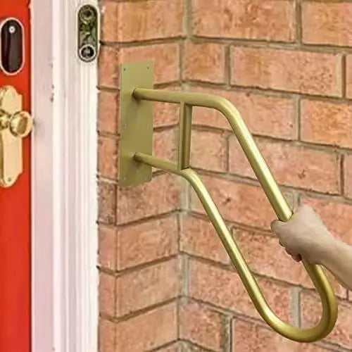 Simple Handrails Wall-mounted Wrought Iron Staircase Metal Handrails Door Stair Railing Outdoor Stair Protective Railing