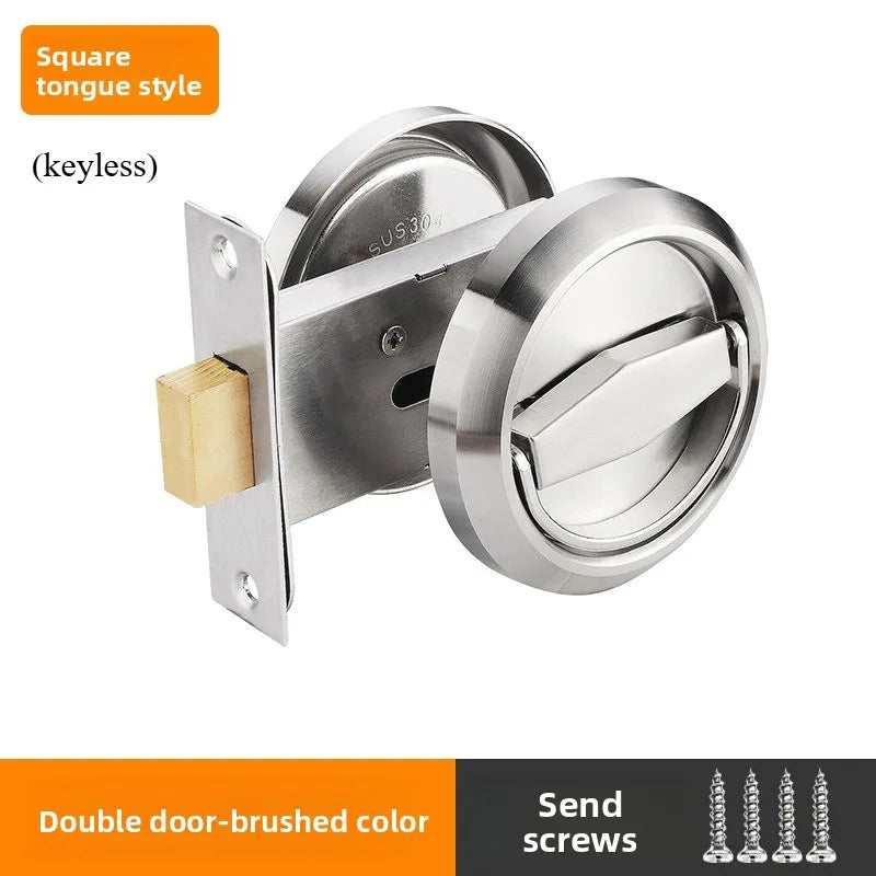 Household Pull Ring Anti-theft Dark Door Lock Hidden Double-sided Single Tongue Anti-theft Door Invisible Lock