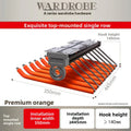 Cabinet Pull-out Pants Rack, Wardrobe Top Double-row Damping Pants Rack, Push-pull Retractable Pants Rack