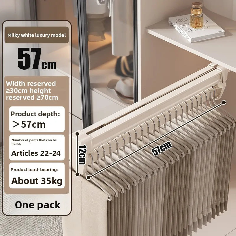 Manufacturer Pants Rack, Multi-functional Wardrobe, Clothing Pulling Track Shelf, Wardrobe Built-in Telescopic Pants Storage