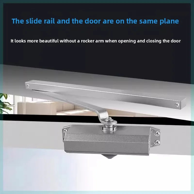 Slide Type Door Closer with 90° Positioning – Anti-theft Hydraulic Buffer
