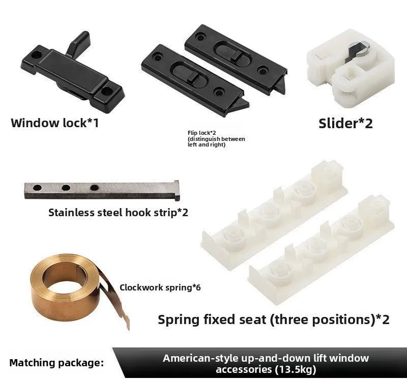 Up and Down Pull Window Accessories Arbitrary Stop Suspension Window Hardware Kitchen Wooden Window Up Slide Hardware