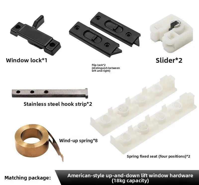 Up and Down Pull Window Accessories Arbitrary Stop Suspension Window Hardware Kitchen Wooden Window Up Slide Hardware