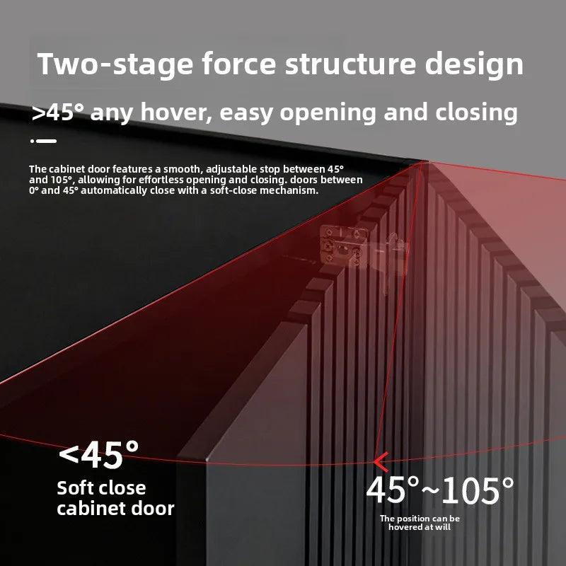 Two-stage Force 12mm Ultra-thin Hinge Narrow Cabinet Door Hidden Hinge Adjustable Damping Buffer Short Arm Door Hinge