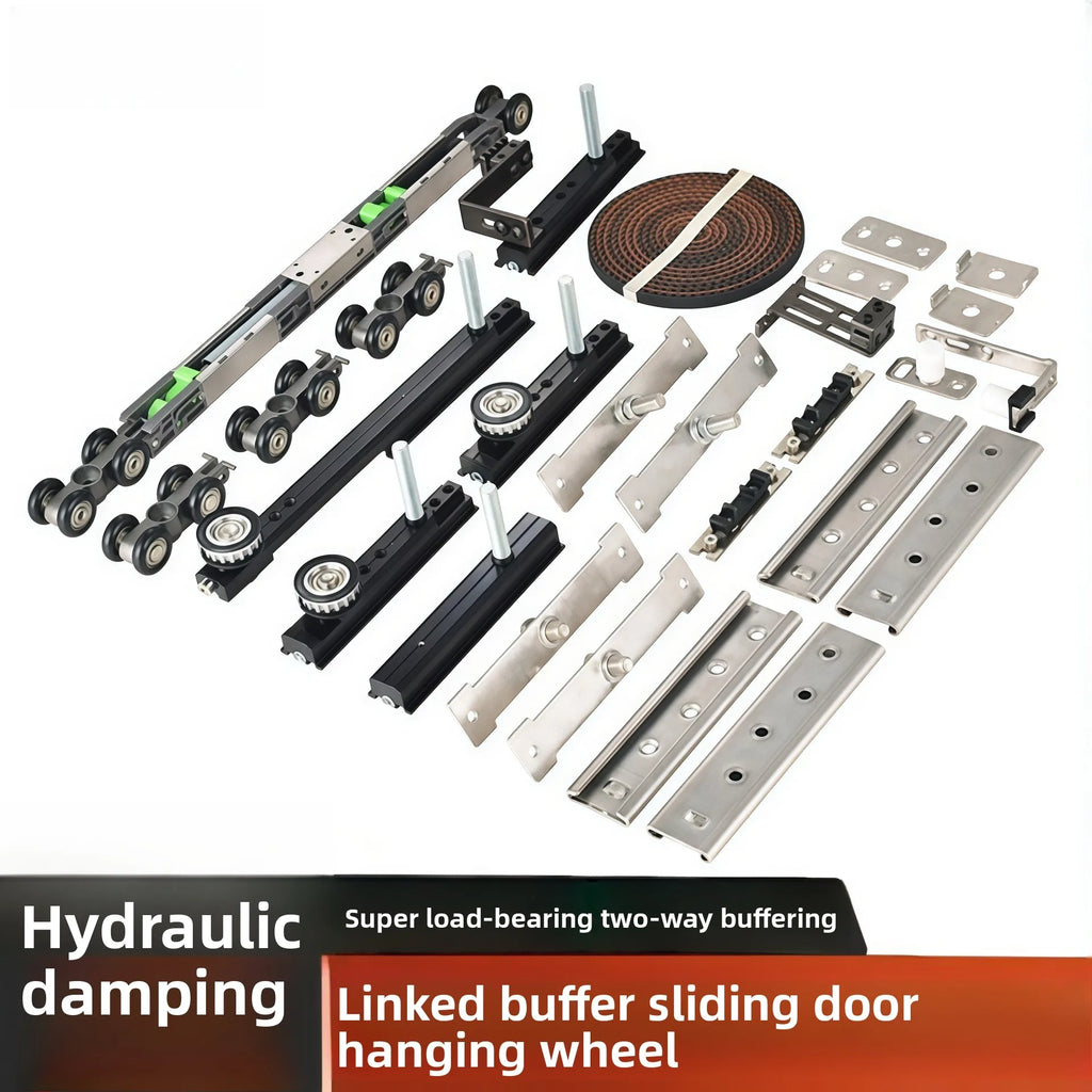Three Linkage Two-way Buffer Hanger Two-three-four Linkage Sliding Door Silent Buffer Push-pull Upper Rail Accessories