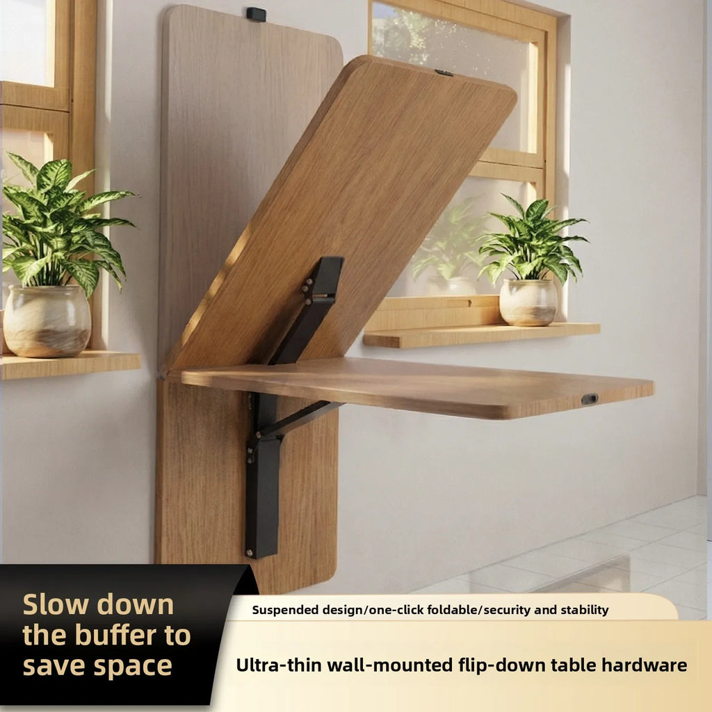 Ultra-thin Wall-mounted Folding Table Wall-mounted Damping Buffer Damper Bar Entrance and Exit Upturn Countertop Support