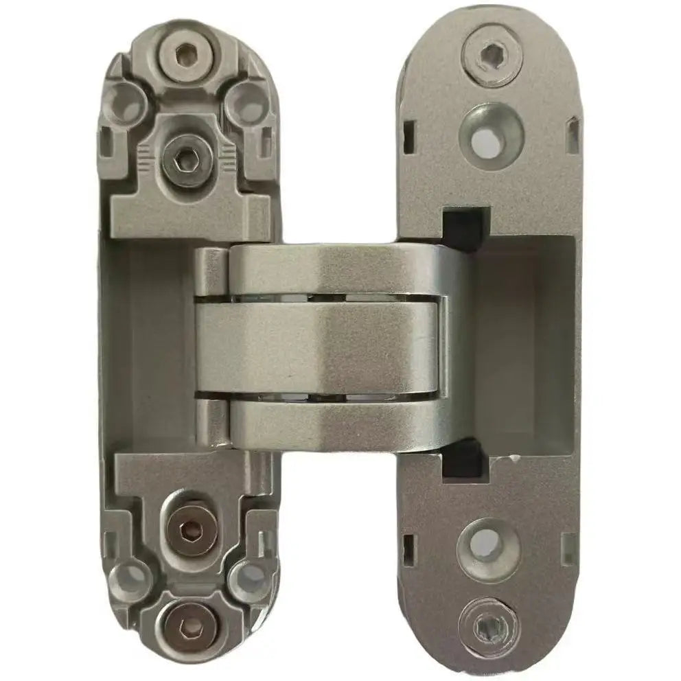 Zinc Alloy Hidden 3D Adjustable Cross Dark Hinge Wooden Door Hidden Silent Hinge 180 Degree Dark Hinge