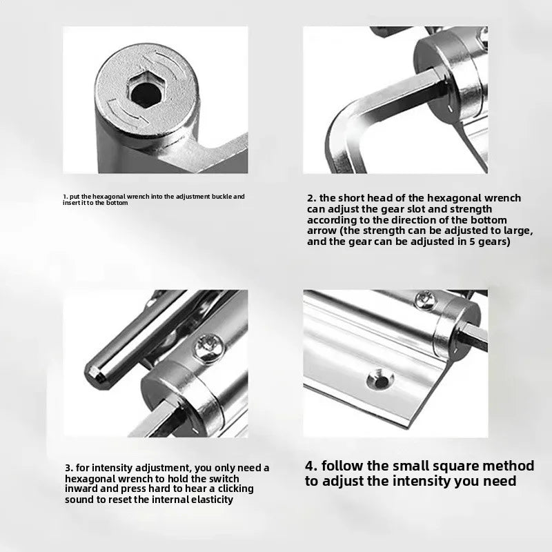 Simple Wooden Door Closer Return Automatic Rebound Device Buffer Door Closing Light Closing Spring Silent Door Closer