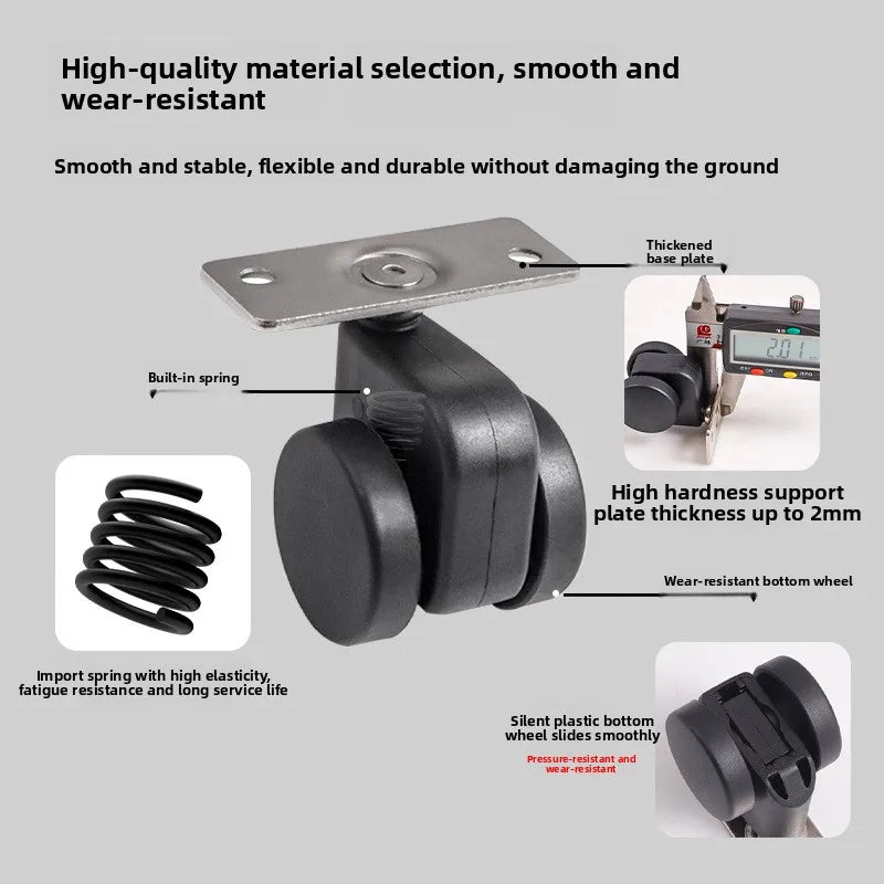 Gravity Self-locking Caster for Study Chairs & Furniture