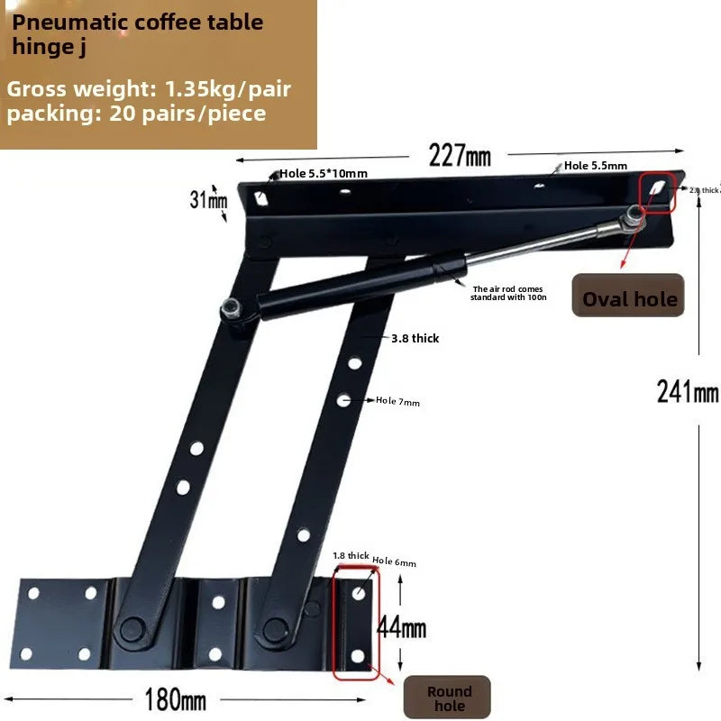 Coffee Table Lifter Pneumatic Rod Damping Folding Spring Coffee Table Lifter Bracket Hardware Accessories