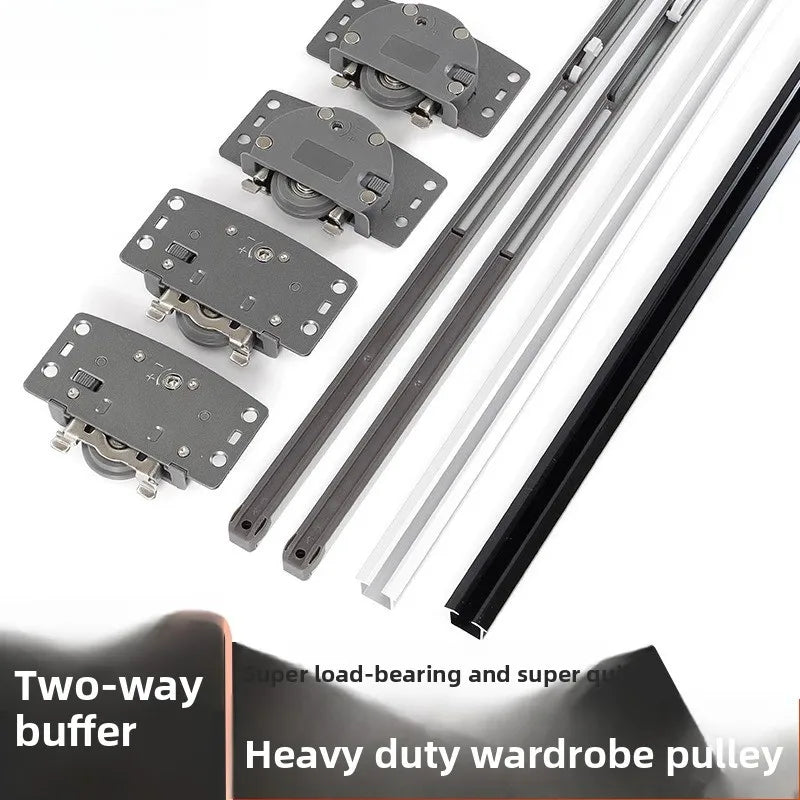 Furniture Sliding Door Pulley with Damping Cushion Accessories Sliding Door Track Pulley Silent Wardrobe Sliding Door Pulley