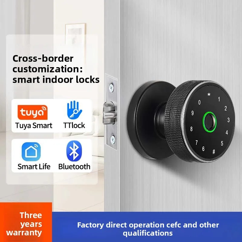 Spherical Fingerprint Smart Lock – Password Electronic Lock for Bedrooms & Homestays