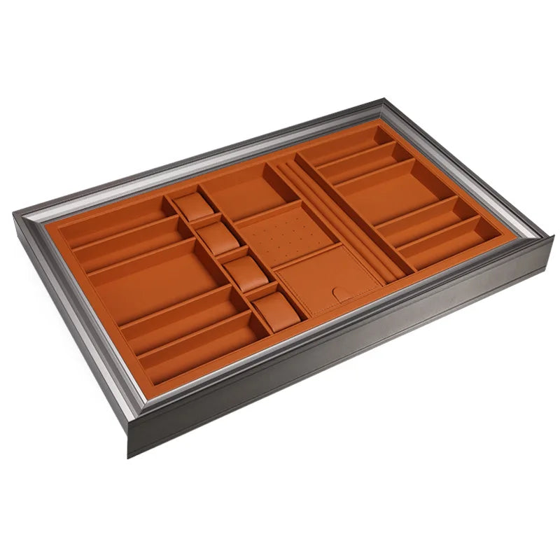 Multifunctional Telescopic Pants Rack Wardrobe Built-in Leather Jewelry Box Cloakroom Pull-up Pants Rack Pull Basket Storage Box