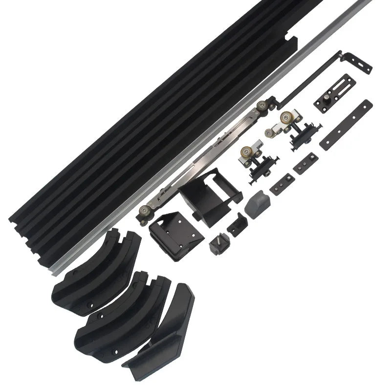 Referral Bus Door Slide Rail Silent Buffer Cloakroom Bedroom Door Invisible Sliding Sliding Door Track Hardware Accessories