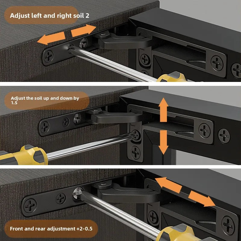 Aluminum Frame Door 3D Adjustable Damping Hinge Invisible Hydraulic Buffer Hidden Heavy Heaven and Earth Hinge