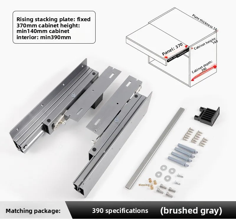 Invisible Rising Pull-out Table Hardware Extension Desk Slide Rail Folding Table Guide Rail Accessories