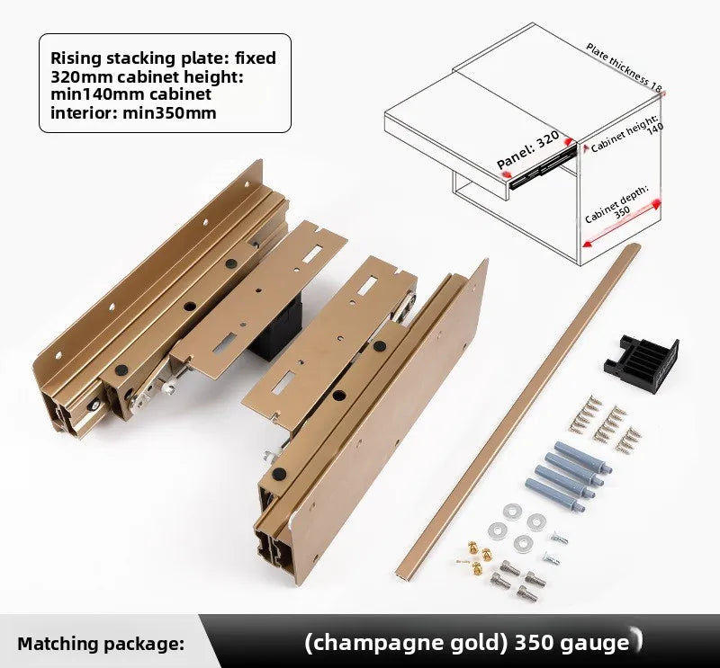 Invisible Rising Pull-out Table Hardware Extension Desk Slide Rail Folding Table Guide Rail Accessories