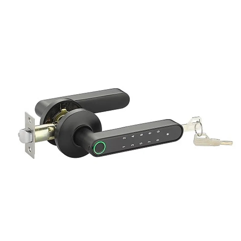 All-through Split Hotel Lock – Fingerprint & Card Smart Lock for Wooden Doors