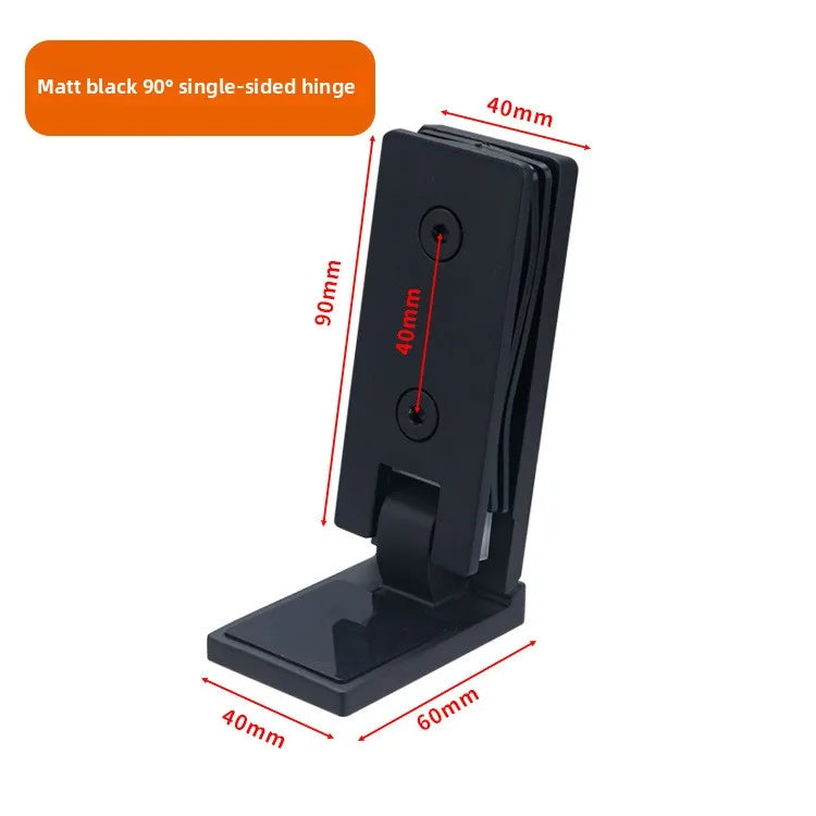 Frameless Glass Door Rectangular Bathroom Hinge 304 Stainless Steel Extremely Narrow Shower Room Hinge Door Clip Accessories
