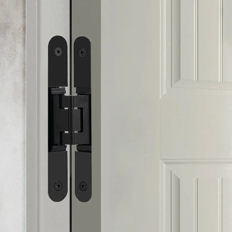 Ultra-thin Invisible Door Hinge – 3D Adjustable for Wardrobes & Secret Doors