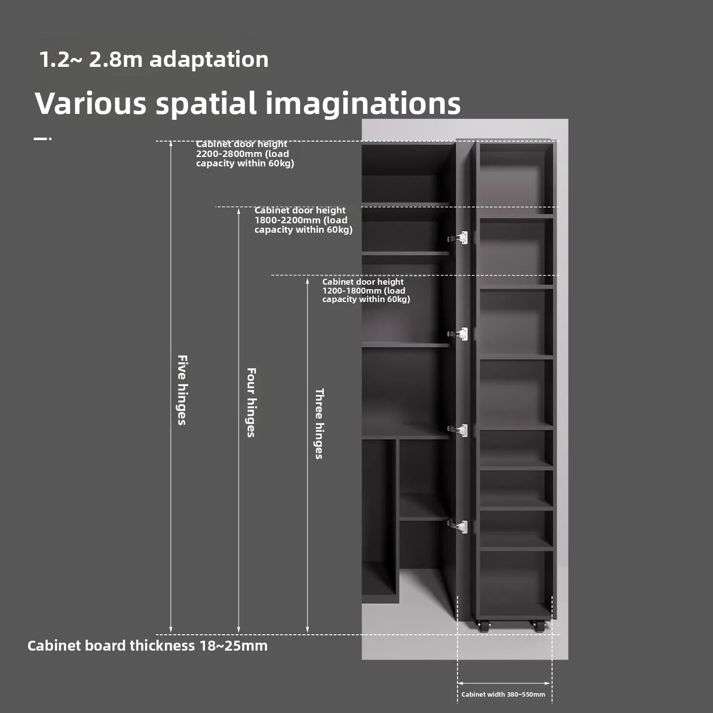 Refrigerator Storage Cabinet Door Hinge Hardware Full Set of Accessories Kitchen Locker Locker Double Door Large Angle Hinge