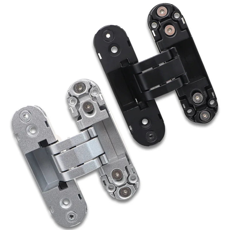 Zinc Alloy Hidden 3D Adjustable Cross Hinge – 180° Silent for Wooden Doors
