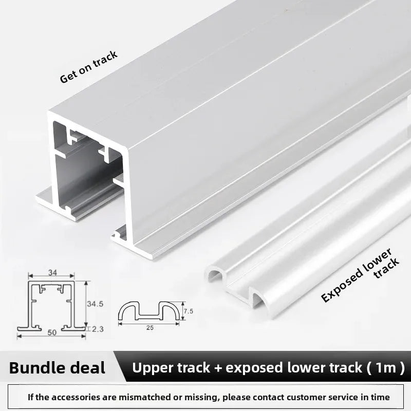 Walk-in Closet Folding Door Hardware Accessories 18 Plate Cloakroom Free Sliding Door Hanging Rail Hanging Slide Rail