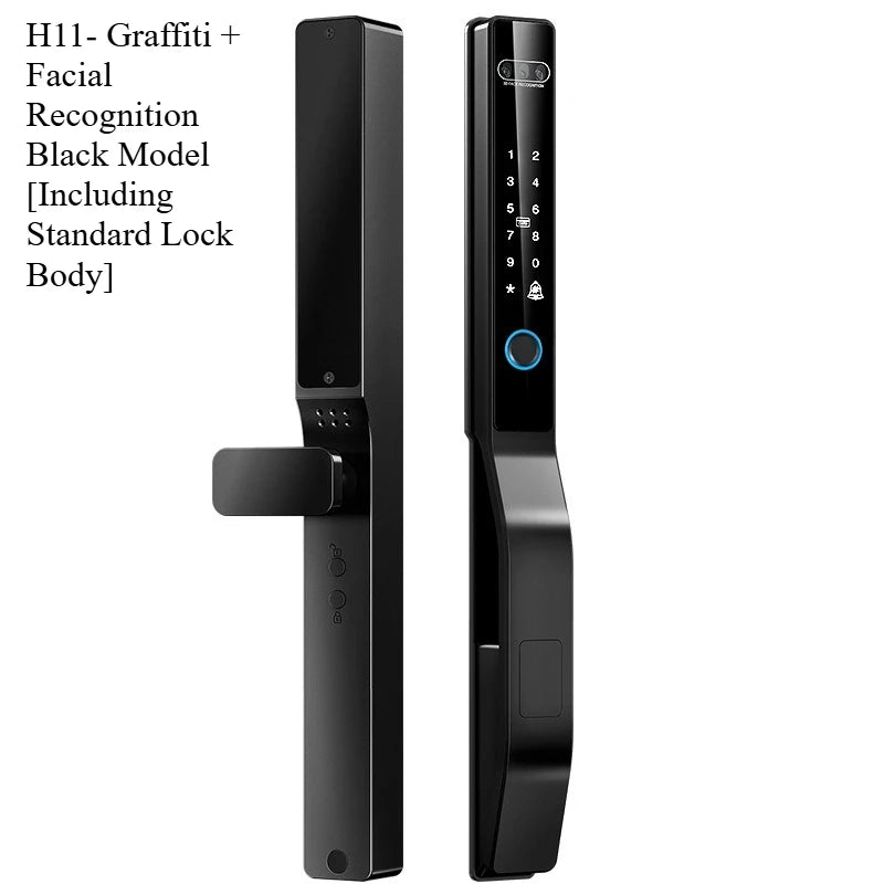 Broken Bridge Aluminum Facial Recognition Smart Lock Graffiti Fingerprint Lock Waterproof and High Temperature Resistance