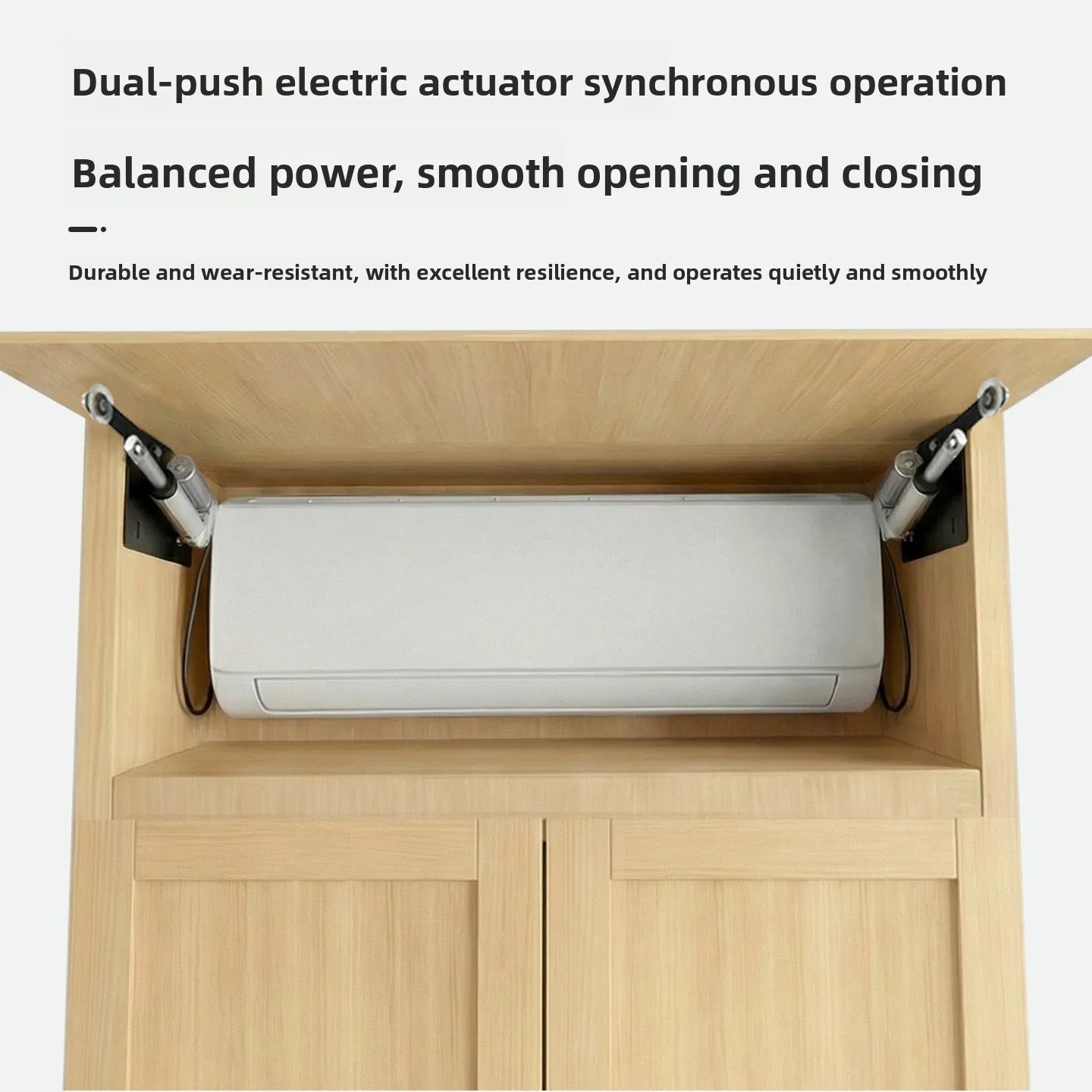 Intelligent Electric Air Conditioner Upturn Door Support Hardware Cabinet Door Double Push Synchronous Electric Push Rod