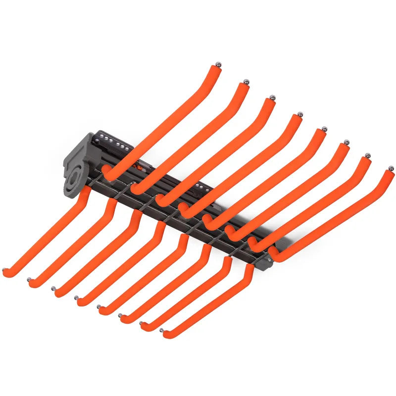 Cabinet Pull-out Pants Rack, Wardrobe Top Double-row Damping Pants Rack, Push-pull Retractable Pants Rack